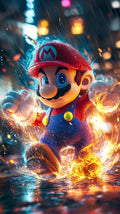 Lámina de aluminio con diseño de Mario Bros corriendo