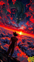 Lámina Dragon Ball - Goku y el Dragón Shenron