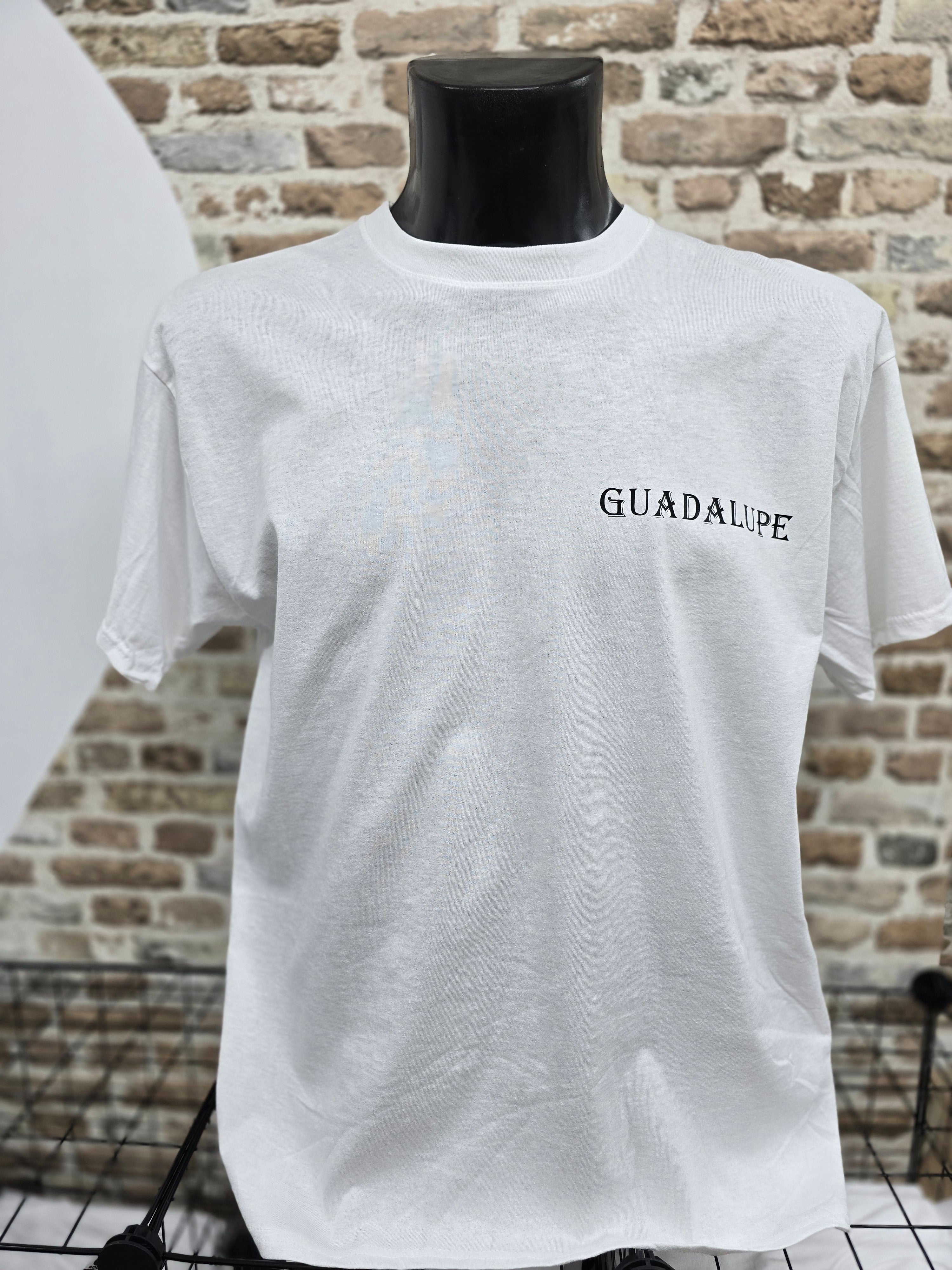 Camiseta Blanca Virgen de Guadalupe Vinilo - Camiseta Religiosa