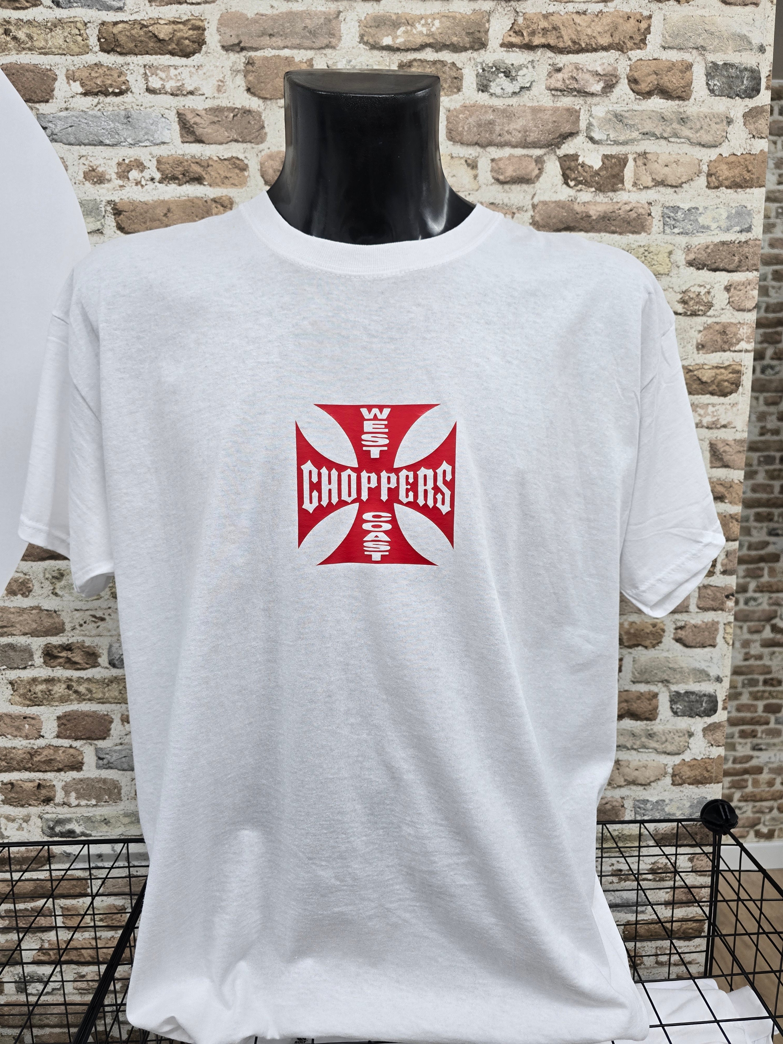 Camiseta West Coast Choppers Cruz Roja Vinilo - Camiseta Motera