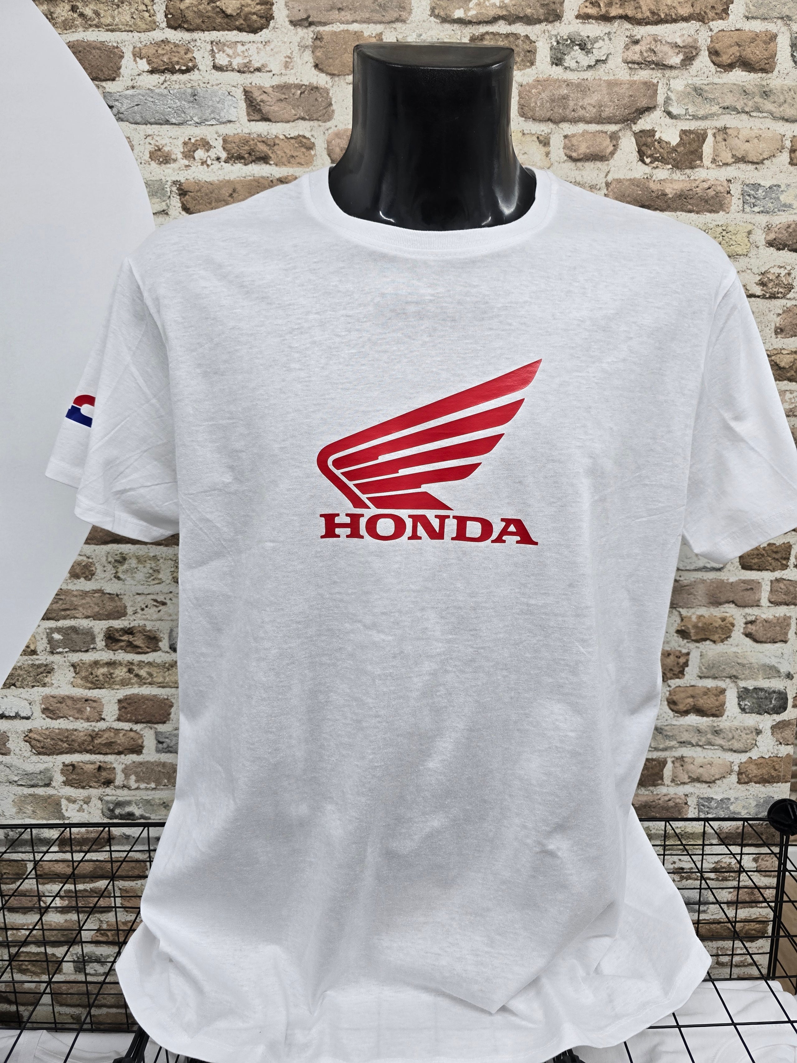 Camiseta Honda HRC Vinilo Blanca - Camiseta Racing Honda