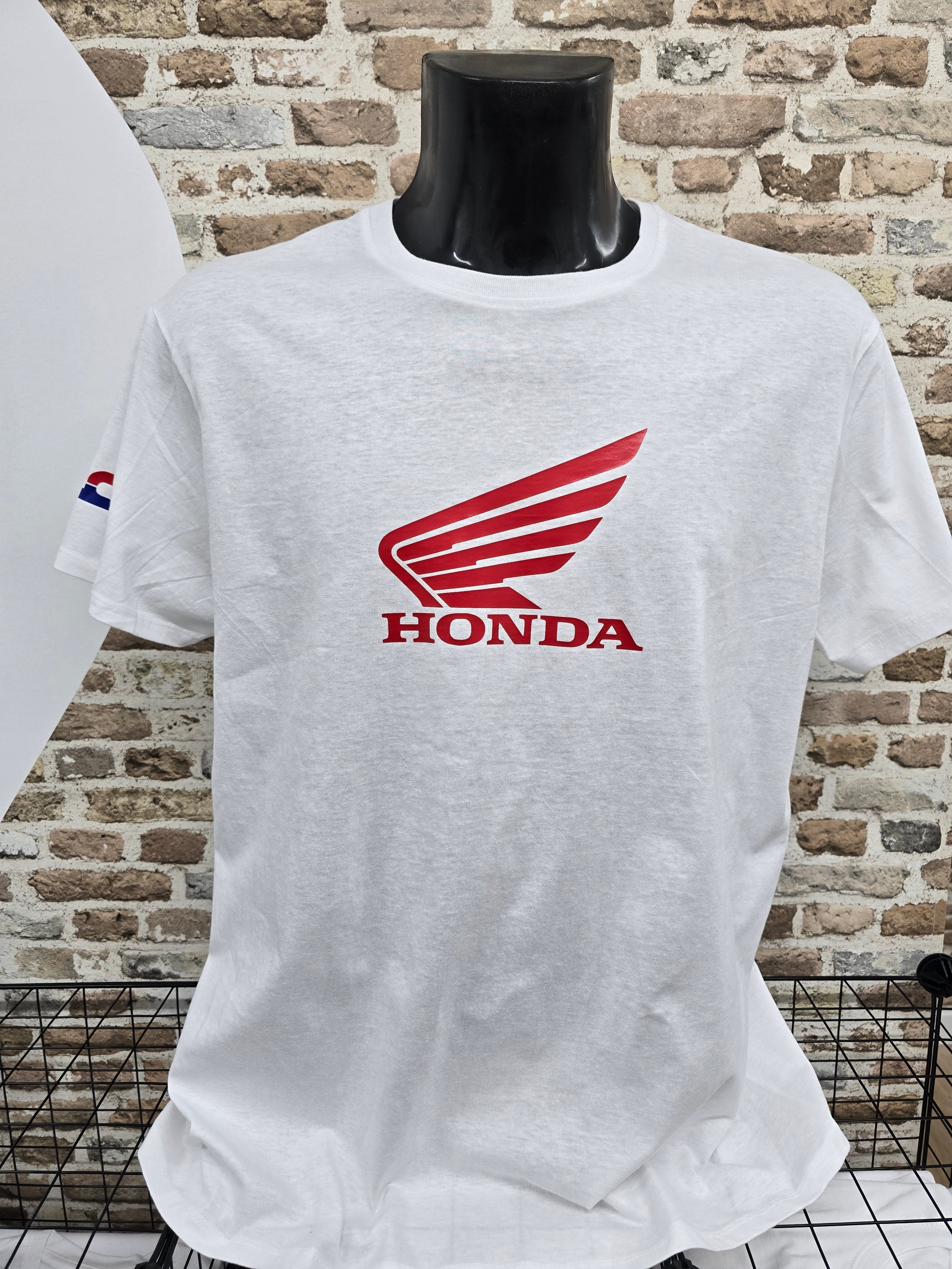 Camiseta Honda HRC Vinilo Blanca - Camiseta Racing Honda