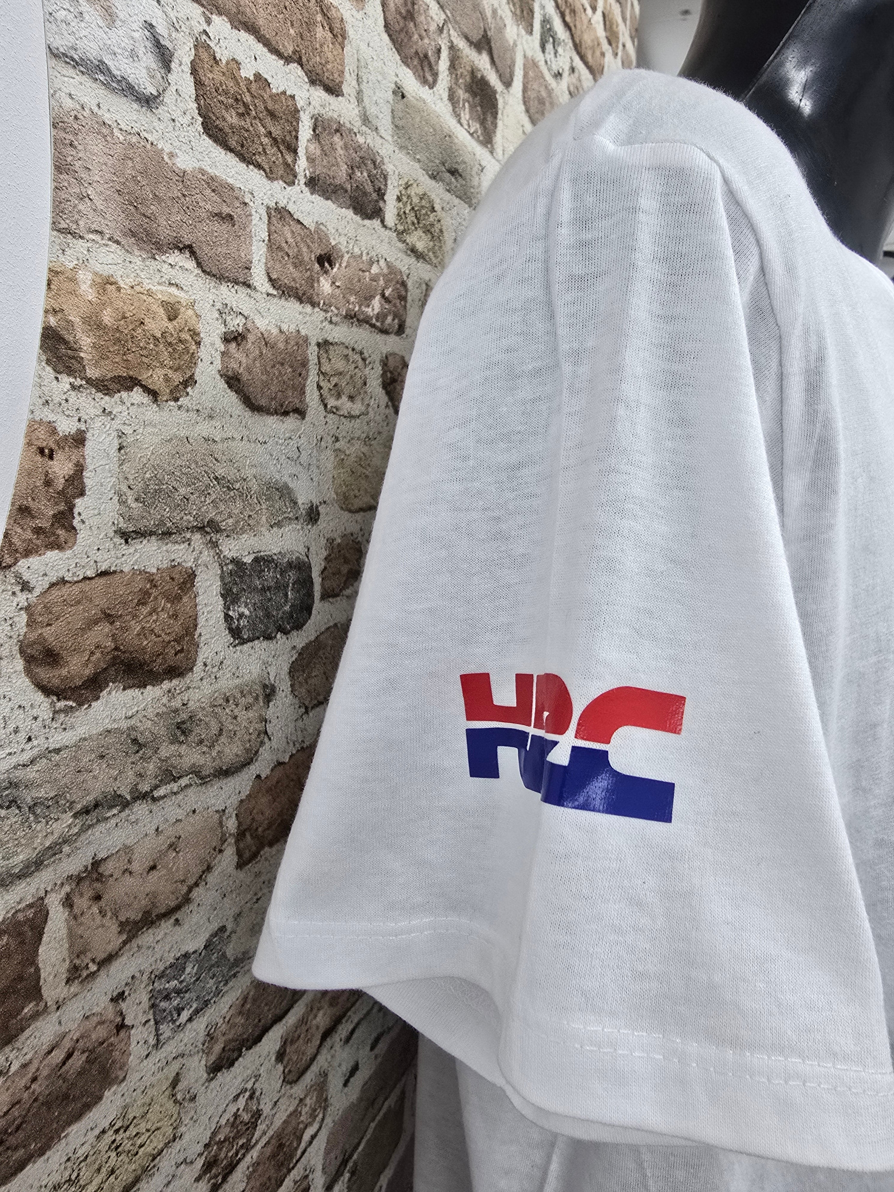 Camiseta Honda HRC Vinilo Blanca - Camiseta Racing Honda