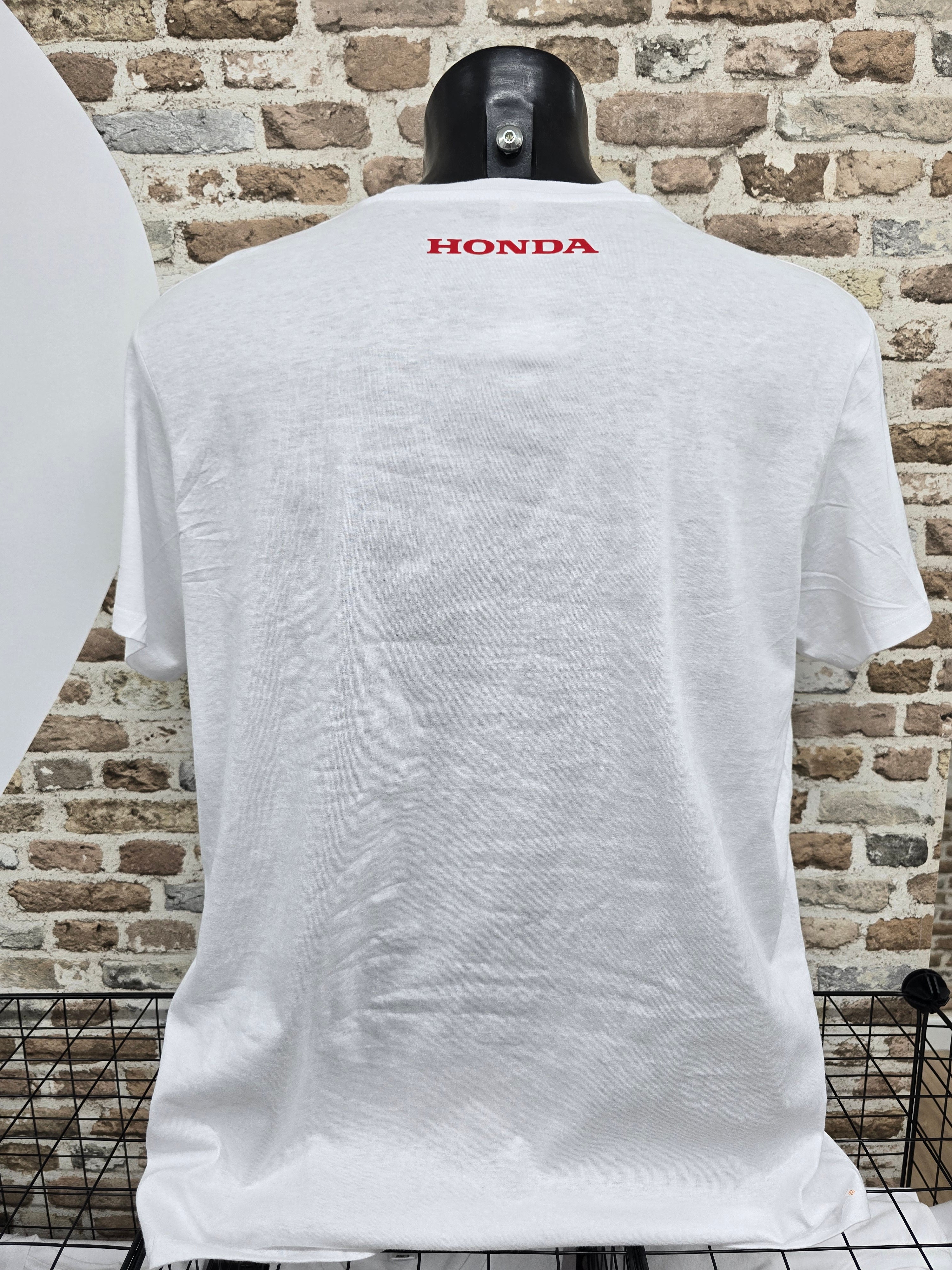 Camiseta Honda HRC Vinilo Blanca - Camiseta Racing Honda
