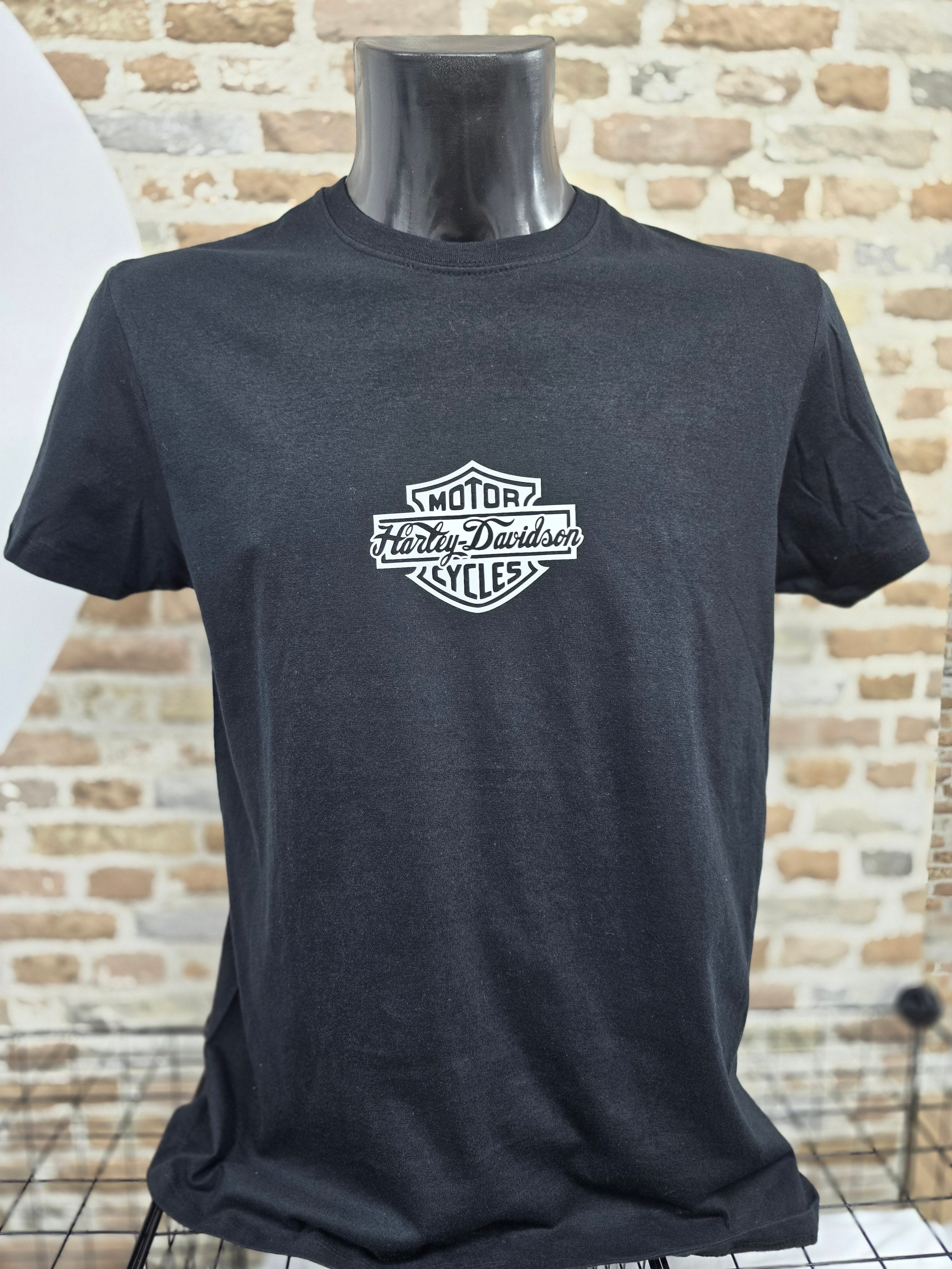 Camiseta Harley Davidson Águila Escudo Vinilo Negro