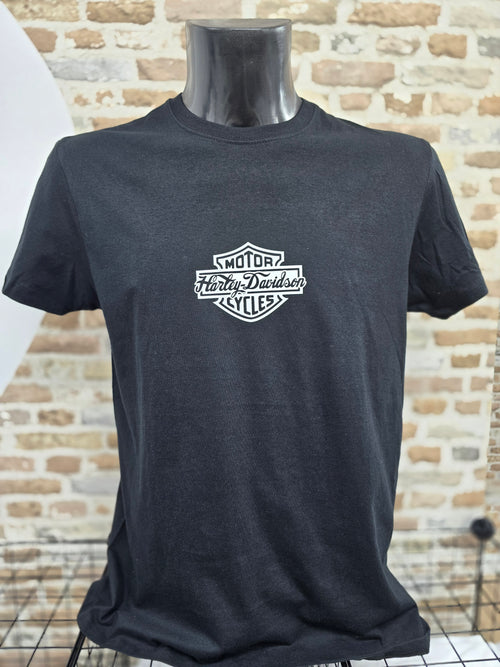 Camiseta Harley Davidson Águila Escudo Vinilo Negro