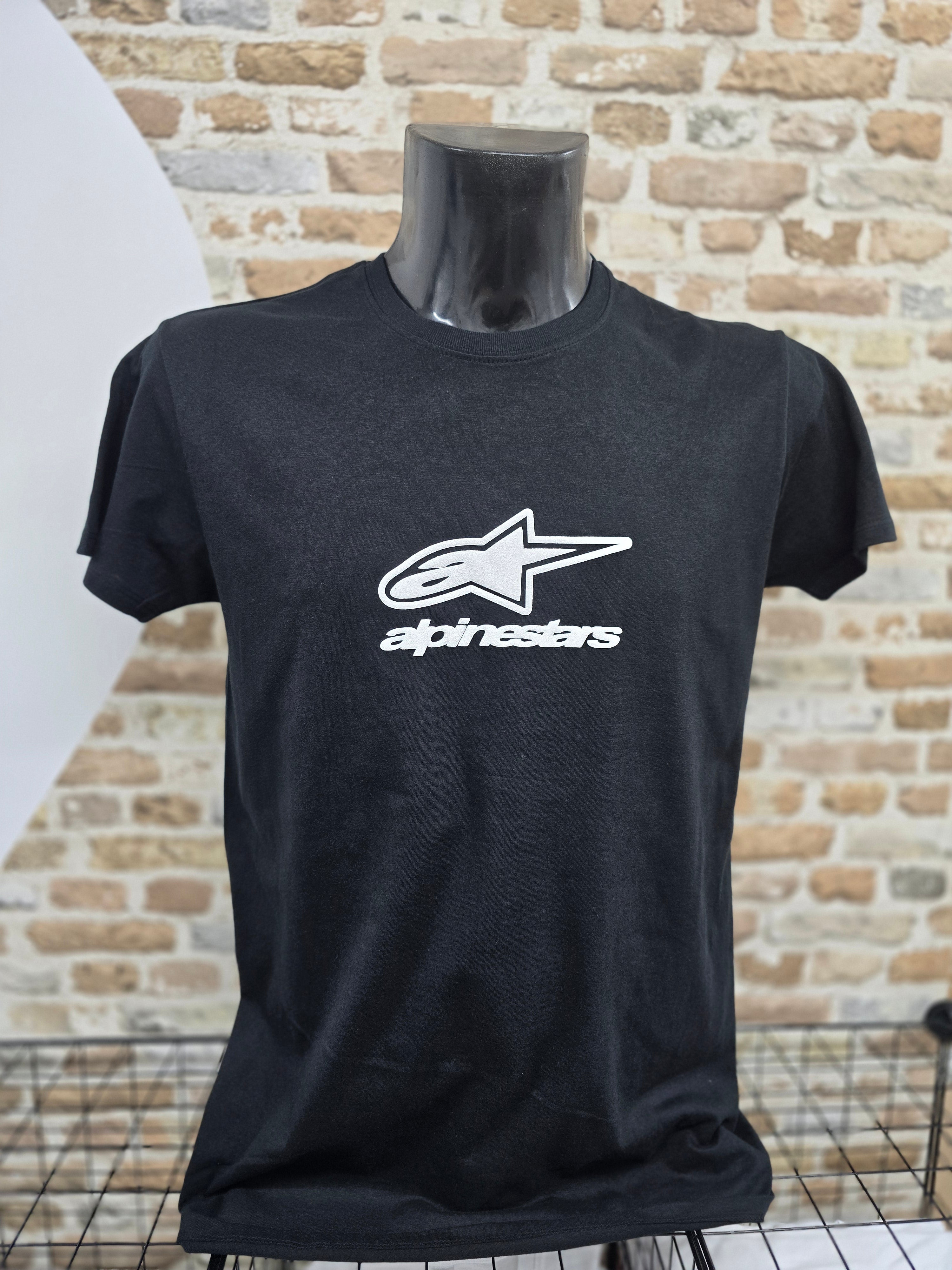 Camiseta Alpinestars Logo Pecho Vinilo Negro