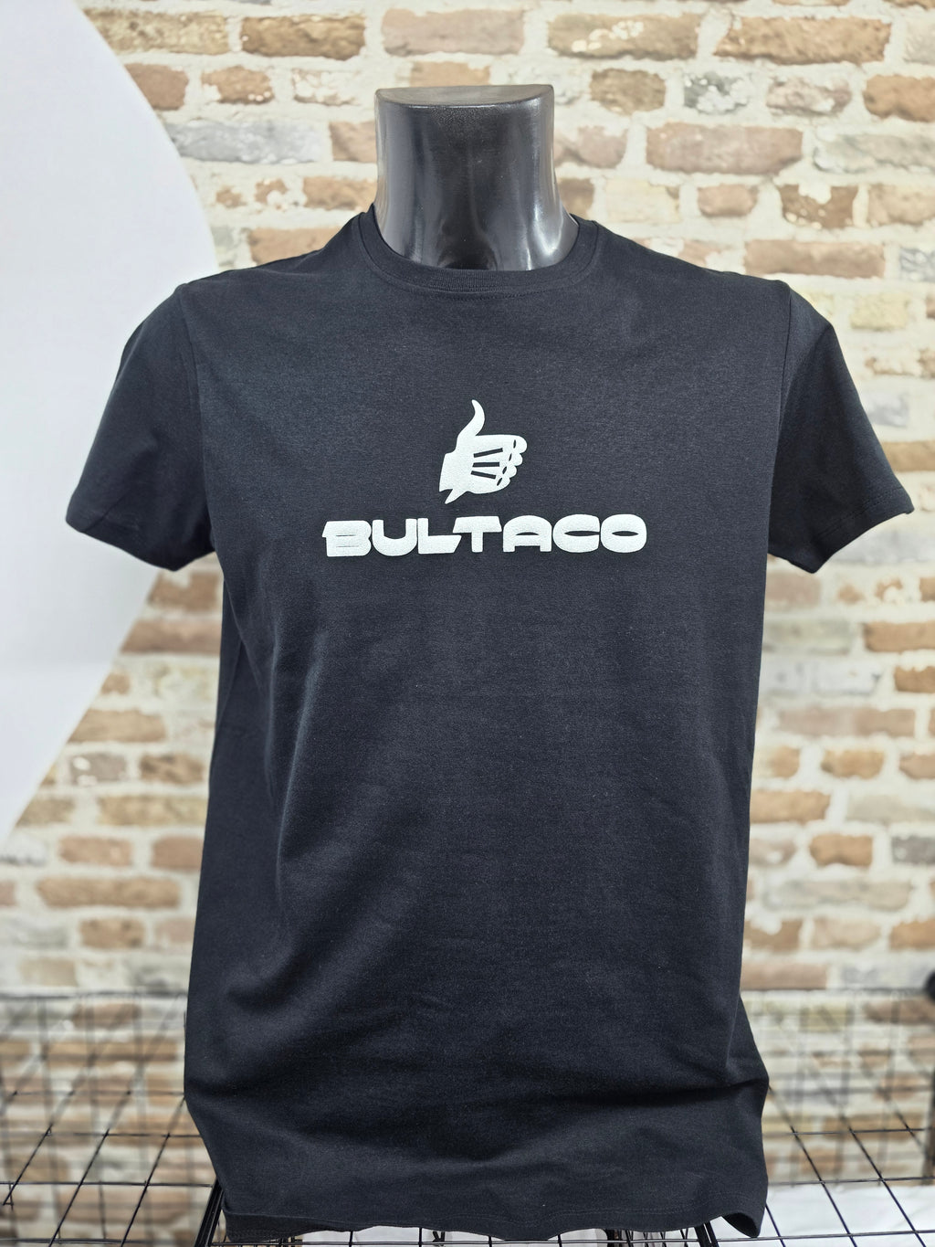 Camiseta Bultaco Diseño Frontal Vinilo Negro