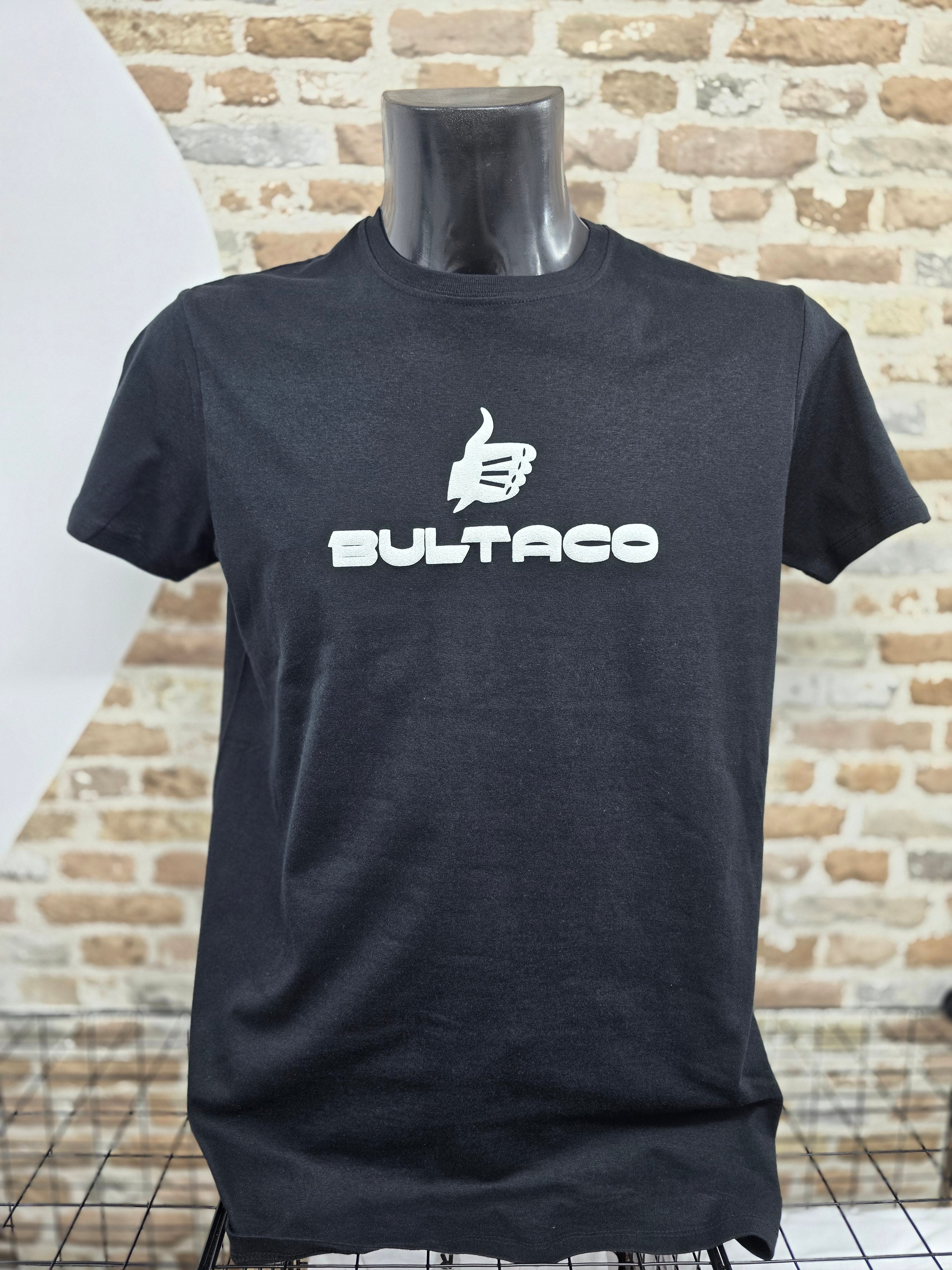 Camiseta Bultaco Diseño Frontal Vinilo Negro