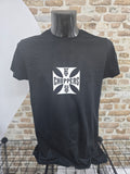 Camiseta West Coast Choppers Vinilo Blanco Negro