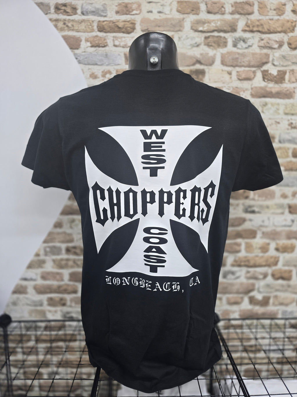 Camiseta West Coast Choppers Vinilo Blanco Negro