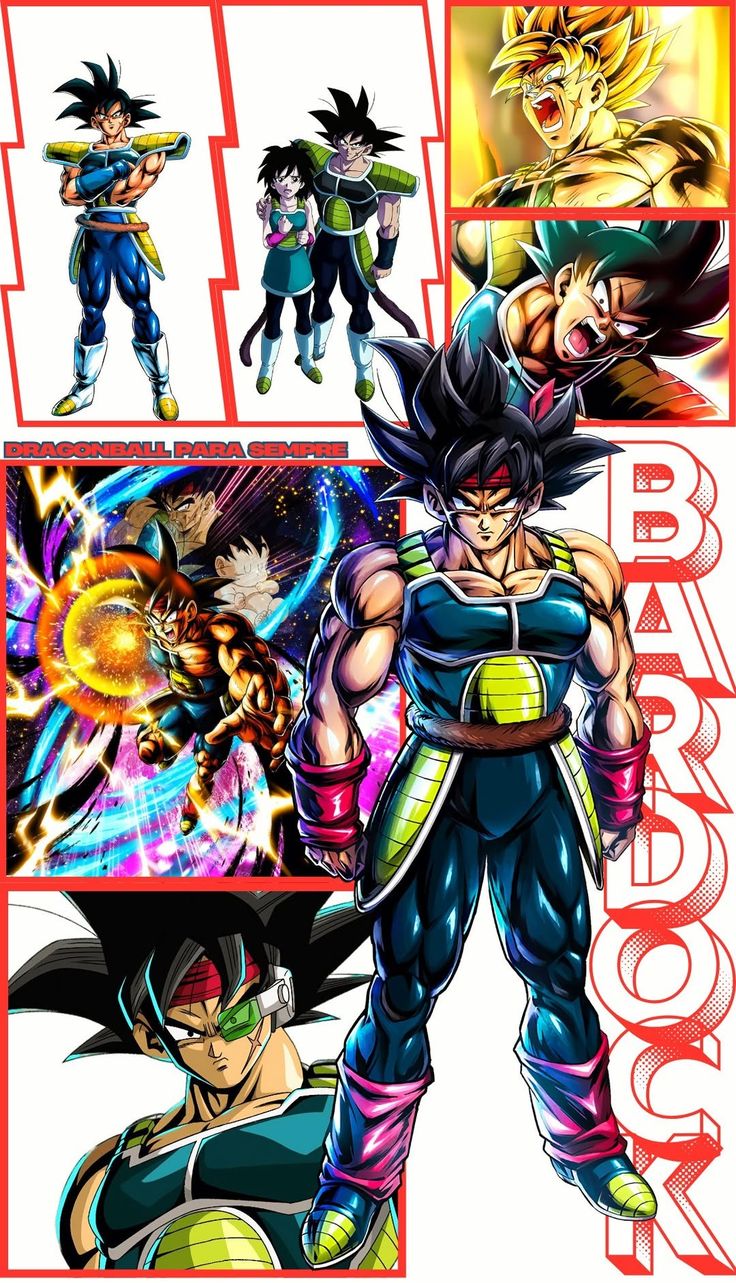Lámina Dragon Ball - Bardock Fases de Super Saiyan