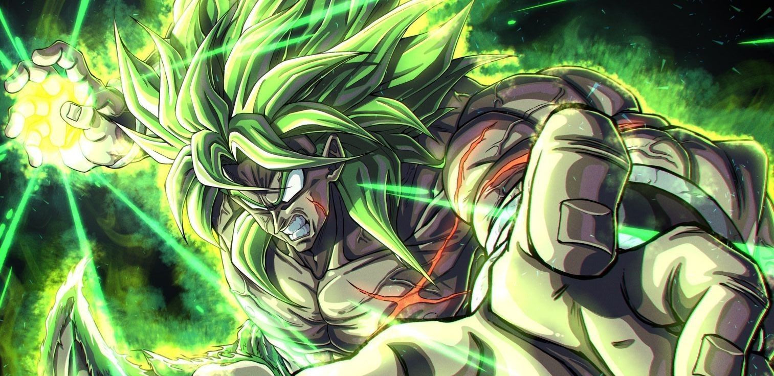 Lámina Dragon Ball - Broly Super Saiyan Esfera de Fuerza