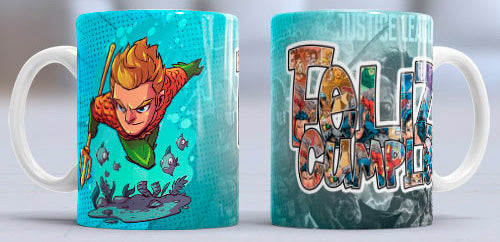 Tazas de cerámica con diseño de DC Aquaman