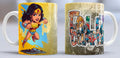 Taza de cerámica con diseño de la Wonder Woman