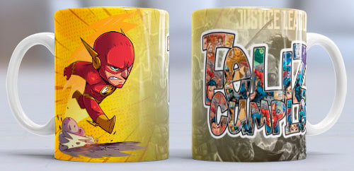 Tazas de cerámica con diseño de Flash