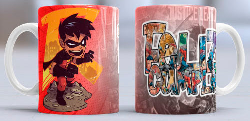Taza de cerámica del personaje Robin