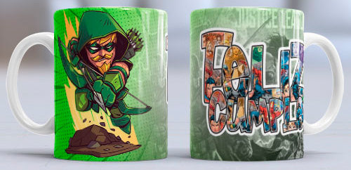 Taza de cerámica con diseño de Green Arrow
