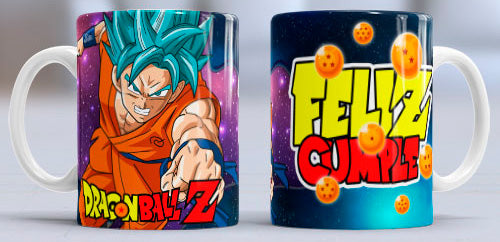Taza de cerámica con diseño de Goku Super Saiyan Blue