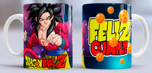 Taza de cerámica con diseño de Goku Super Saiyan 4