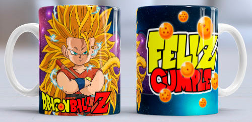 Taza de cerámica con diseño de Goku Super Saiyan 3