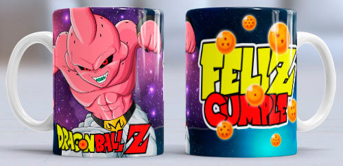 Taza de cerámica con diseño de Majin Buu pequeño