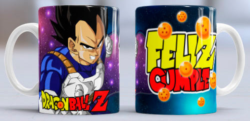 Taza de cerámica con diseño de Vegeta