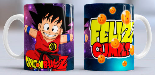 Taza de cerámica con diseño de Goku pequeño