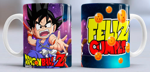Taza de cerámica con diseño de Goku
