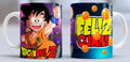 Taza de cerámica con diseño de Goku saltando