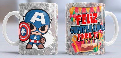 Taza de cerámica con diseño del Capitán América Funko