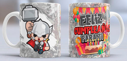 Taza de cerámica con diseño de Thor Funko