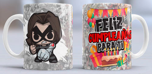 Taza de cerámica con diseño de Soldado de Invierno (Bucky)