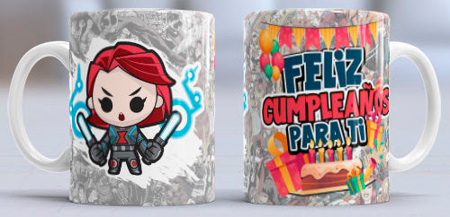 Taza de cerámica con diseño de la Viuda negra (Natasha)