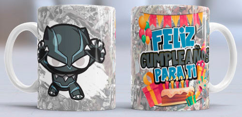 Taza de cerámica con diseño de Black Panther Funko.