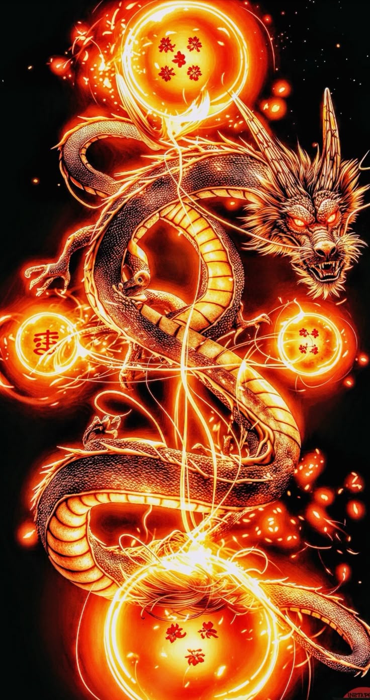 Lámina Dragon Ball - Shenron y las Bolas de Dragón