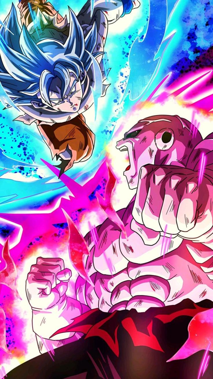 Lámina Dragon Ball - Goku vs Jiren Batalla Espacial