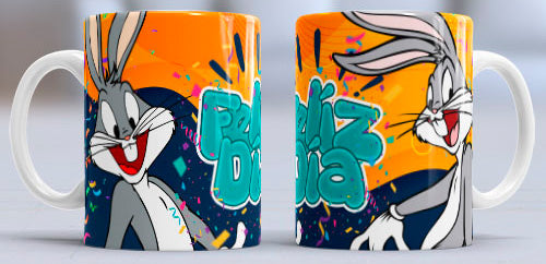 Taza de cerámica con diseño de Bugs Bunny