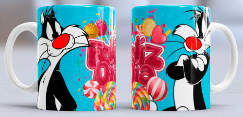 Taza de cerámica con diseño del Gato Silvestre