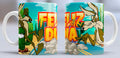 Taza de cerámica con diseño del Coyote