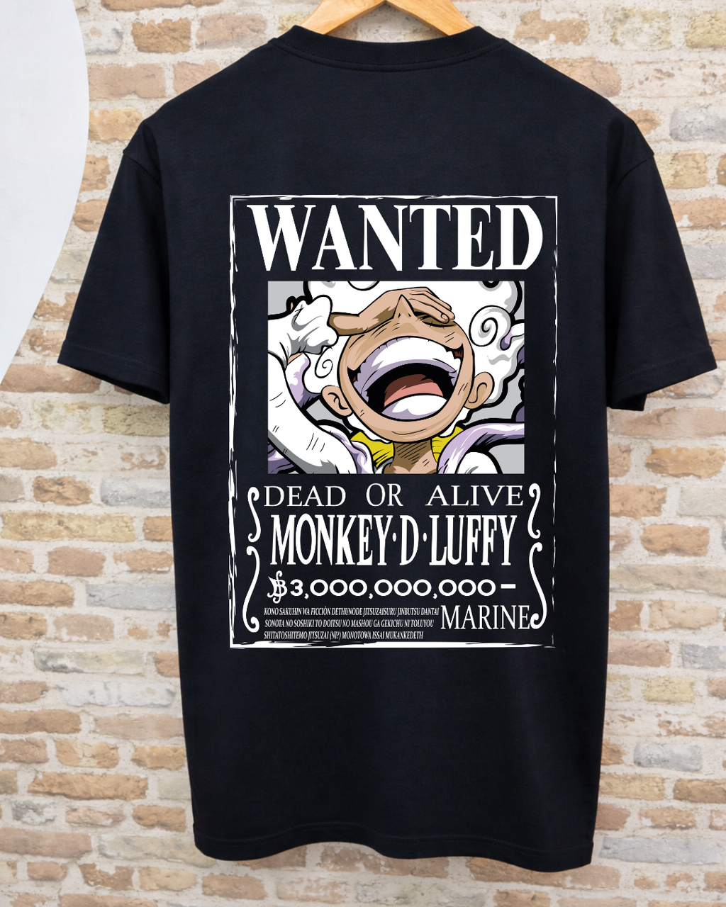 Camiseta One Piece - Cartel WANTED Monkey D. Luffy 3.000.000.000