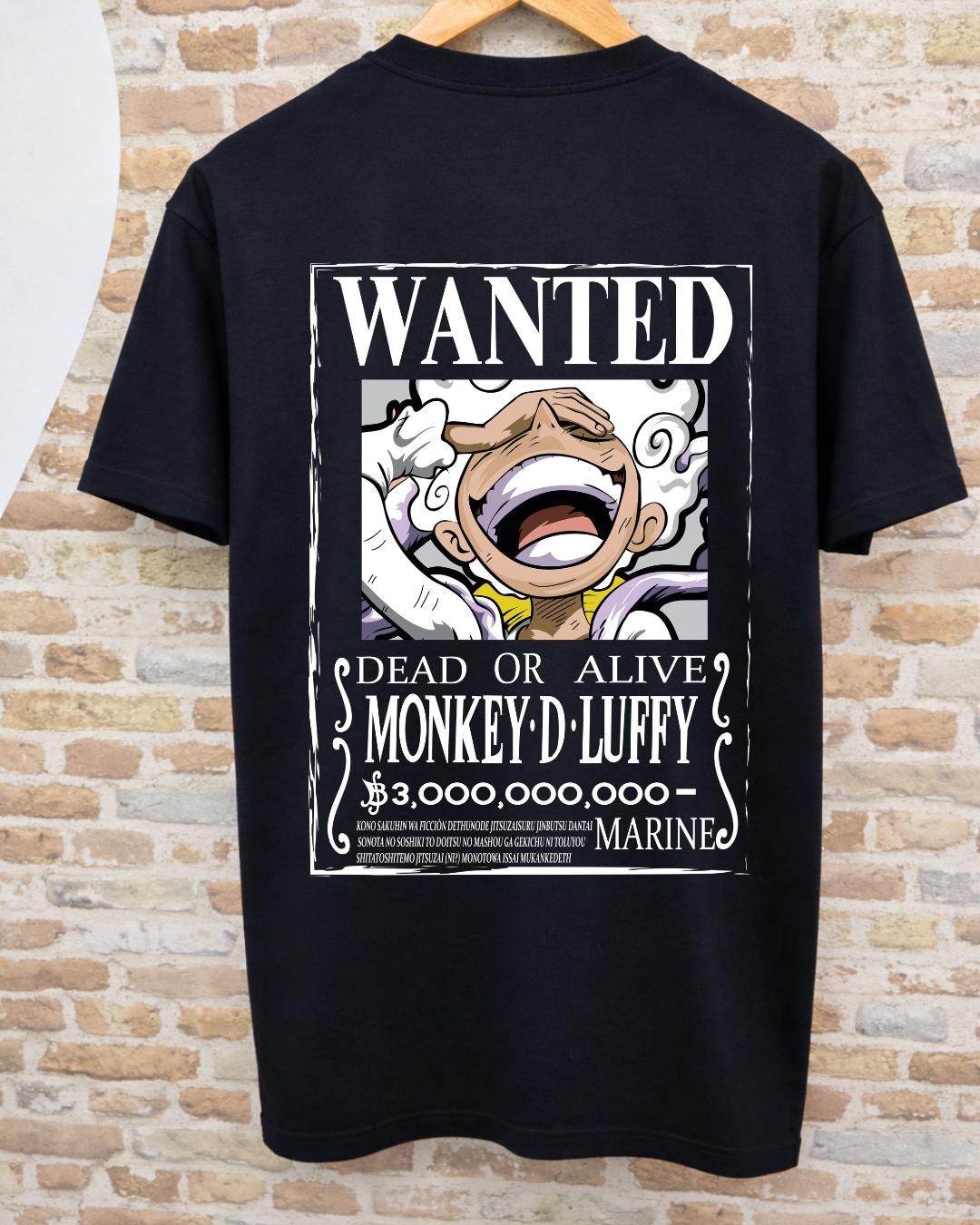 Camiseta One Piece - Cartel WANTED Monkey D. Luffy 3.000.000.000