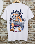 Camiseta One Piece Blanca - Luffy Gear Fifth en el Trono