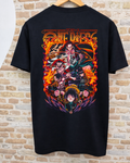 Camiseta One Piece - Luffy, Ace, Sabo y Barba Negra