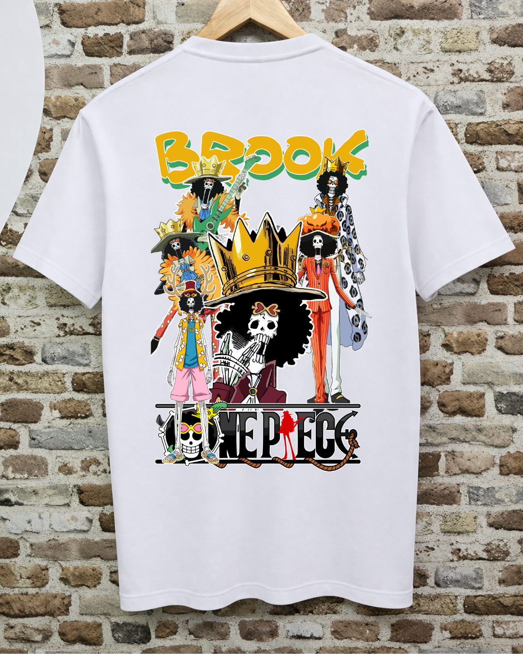 Camiseta One Piece - Brook Soul King (Blanca)