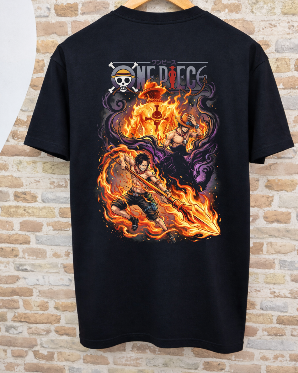 Camiseta One Piece - Ace y Luffy, Hermanos de Fuego