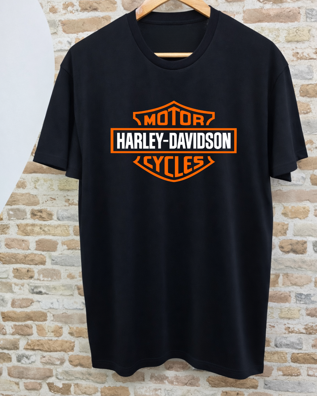 Camiseta Harley-Davidson - Logo Bar & Shield Naranja