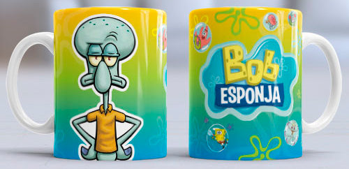 Taza de cerámica con diseño de Calamardo
