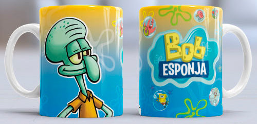 Taza de cerámica con diseño de Calamardo