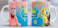 Taza de cerámica con diseño de Patrick y Bob Esponja